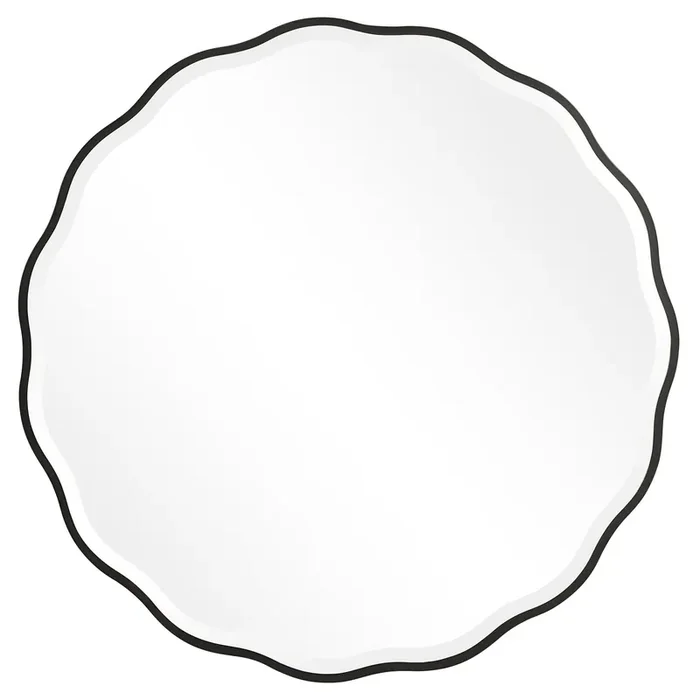 Uttermost Aneta Black Round Mirror