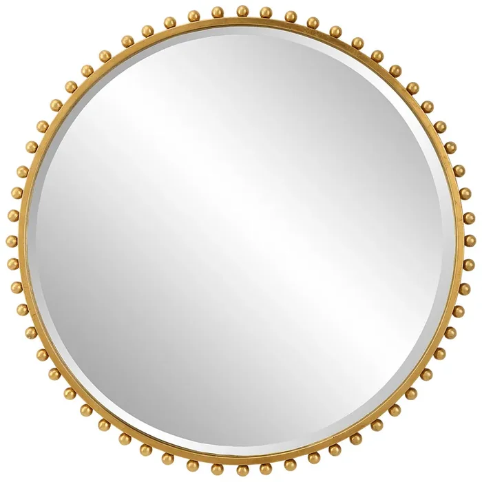 Uttermost Taza Gold Round Mirror