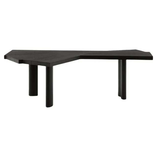 Ventaglio Wood Stained Black Table by Charlotte Perriand for Cassina
