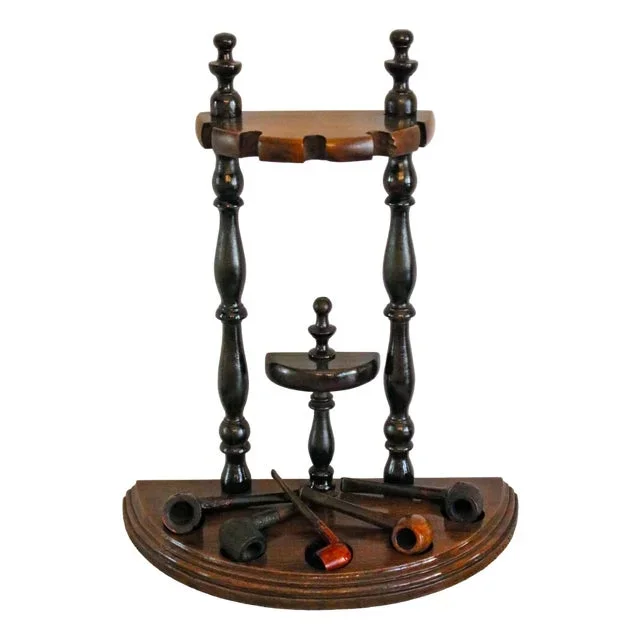 Victorian Pipe Holder in Walnut