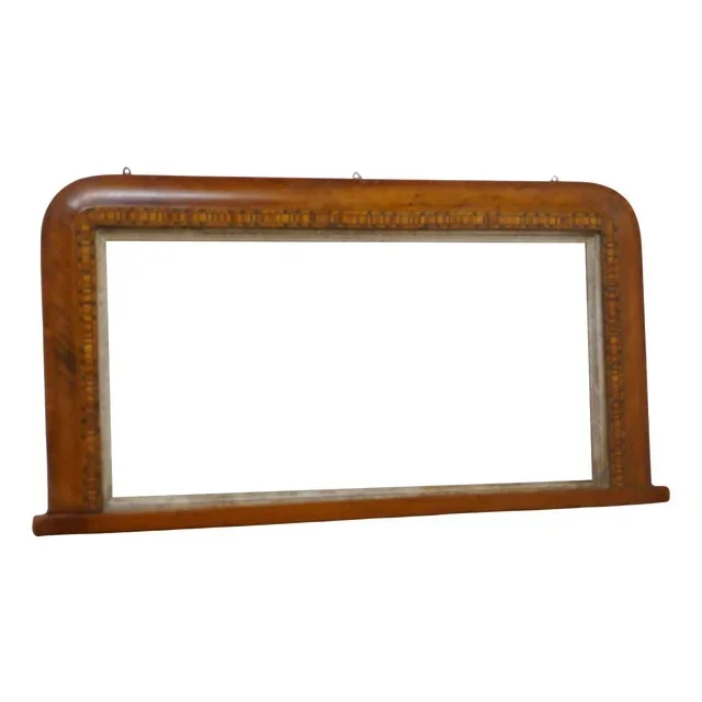 Victorian Walnut Overmantel Mirror