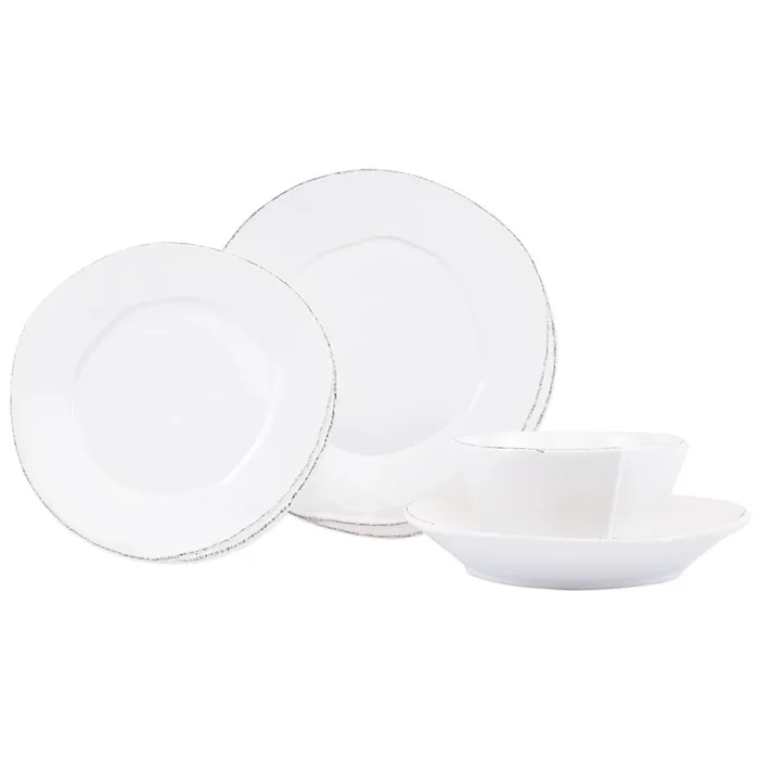 VIETRI: Lastra Four-Piece Place Setting WHITE