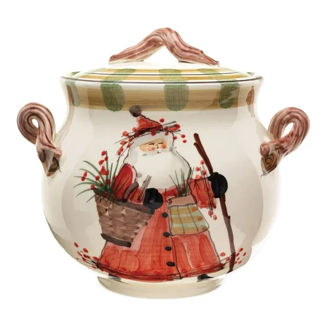 VIETRI Old St. Nick Biscotti Jar