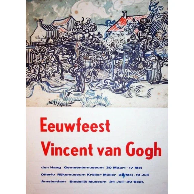 Vincent Van Gogh Amsterdam Centennial Poster, 1951