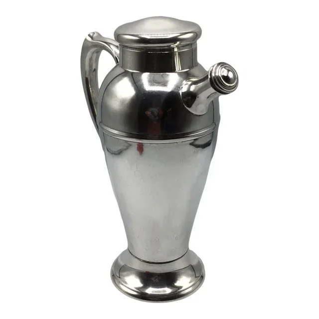 Vintage 1930s International Silver Company Silver-Plated Cocktail Shaker