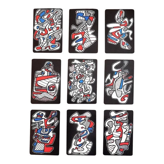 Vintage 20th C. Modern Jean Dubuffet Abstract Screenprints – Set of 9