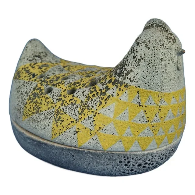 Vintage Acid-Treated Ceramic Chicken-Shaped Perfume Diffuser by Dante Baldelli, 1930s