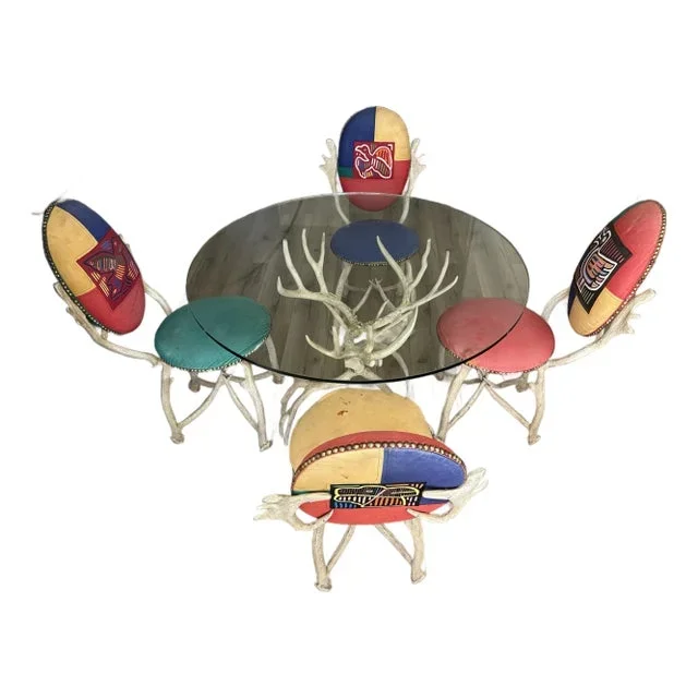 Vintage Antler Table and Chairs by Arthur Court