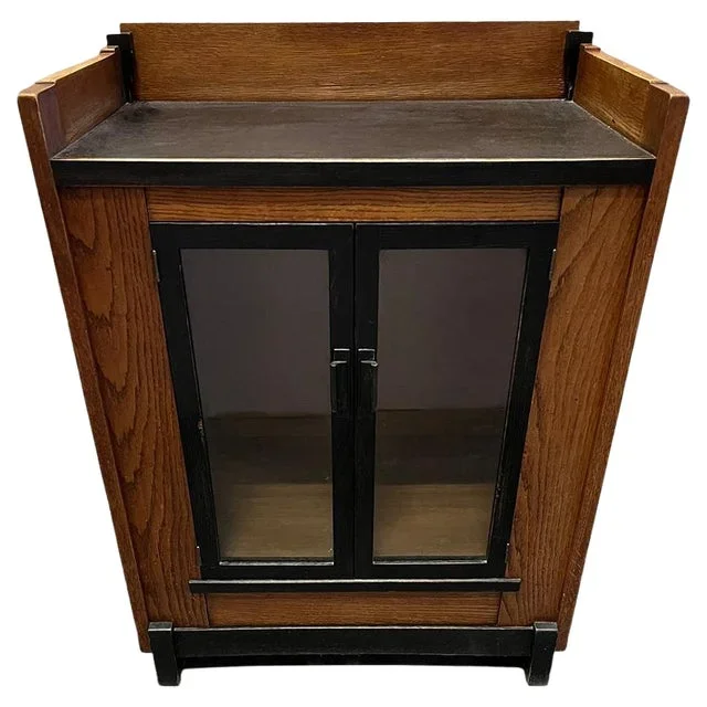 Vintage Art Deco Oak Cabinet by Jan Brunott, 1920s