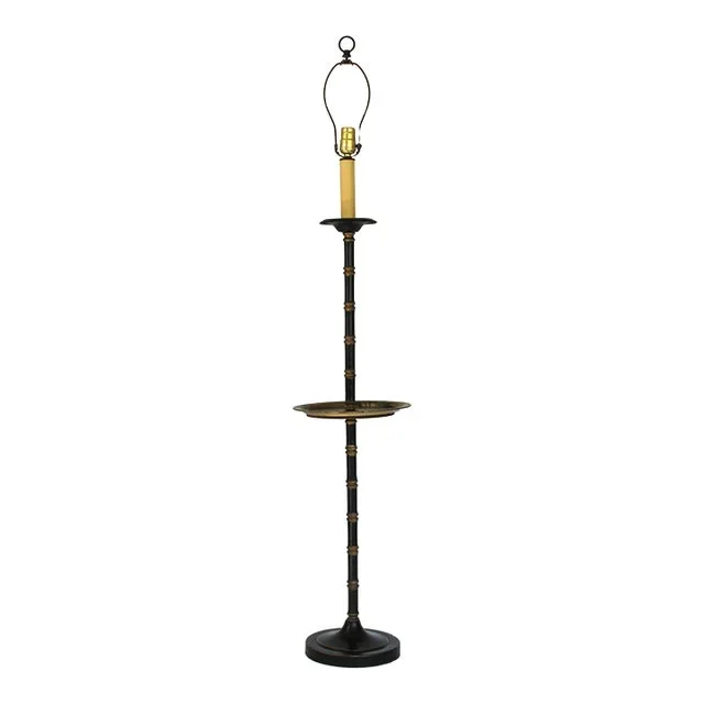 Vintage Asian Inspired Faux Bamboo Floor Lamp
