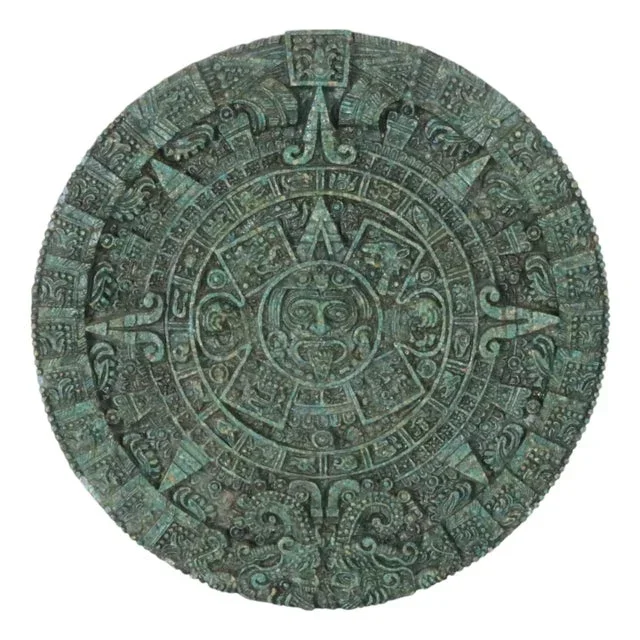 Vintage Aztec Mayan Sun Stone Calendar, Circa 1970’s