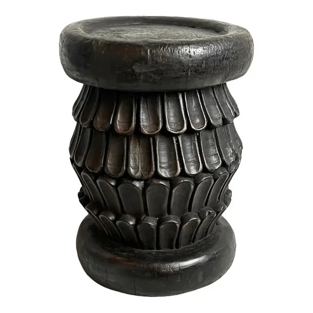 Vintage Bamileke Feather Stool