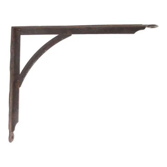 Vintage Black Steel Shelf Bracket