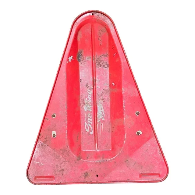 Vintage Blazon Red Sno-Wing Metal Sled