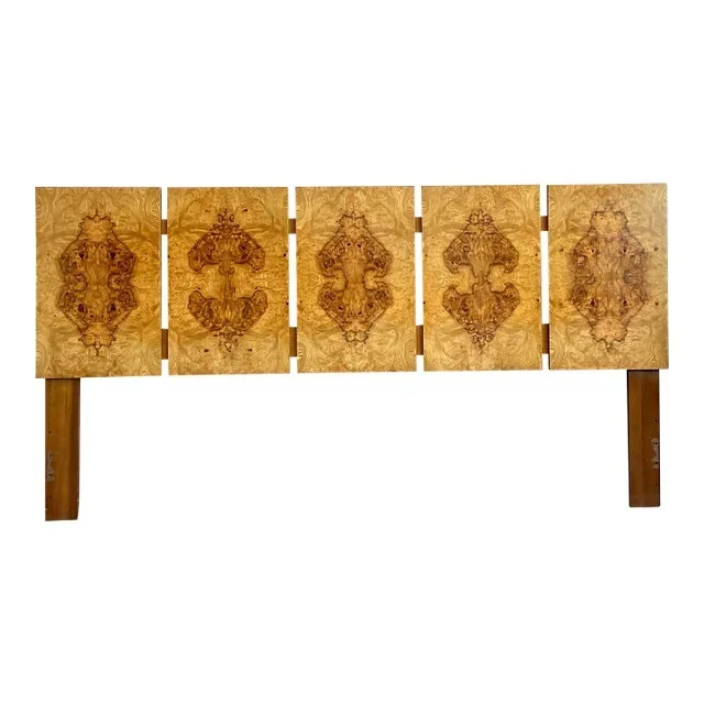 Vintage Boho Burl Wood King Headboard After Lane