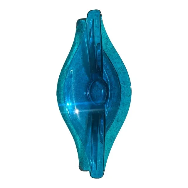 Vintage Boho Teal Glass Bowl