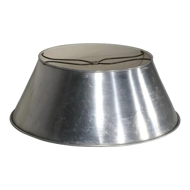 Vintage Bouillette Style Silver Table Lamp Shade