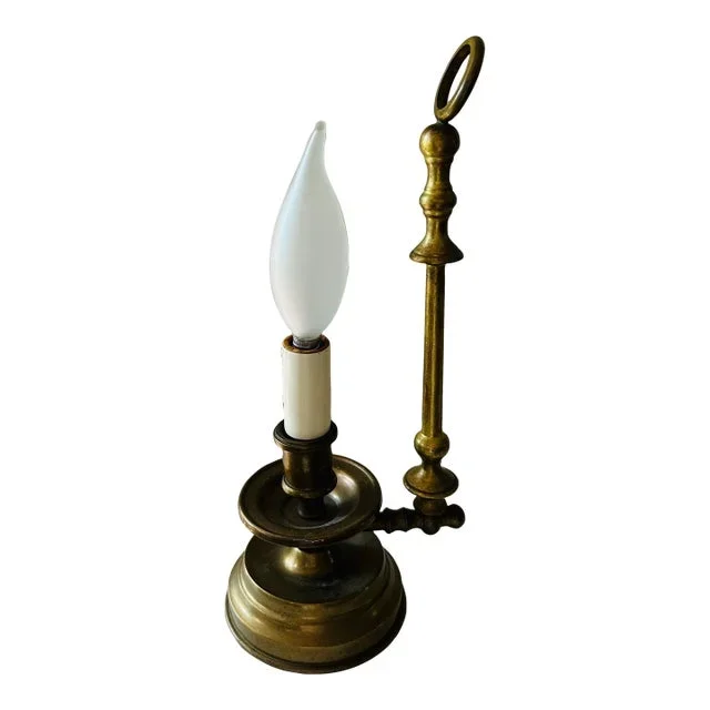 Vintage Brass Candlestick Lamp