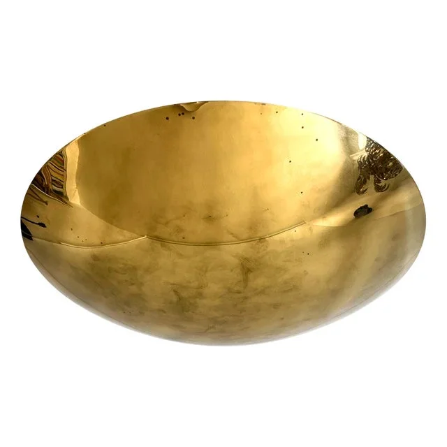 Vintage Brass Ceiling Light by Florian Schulz, 1960s