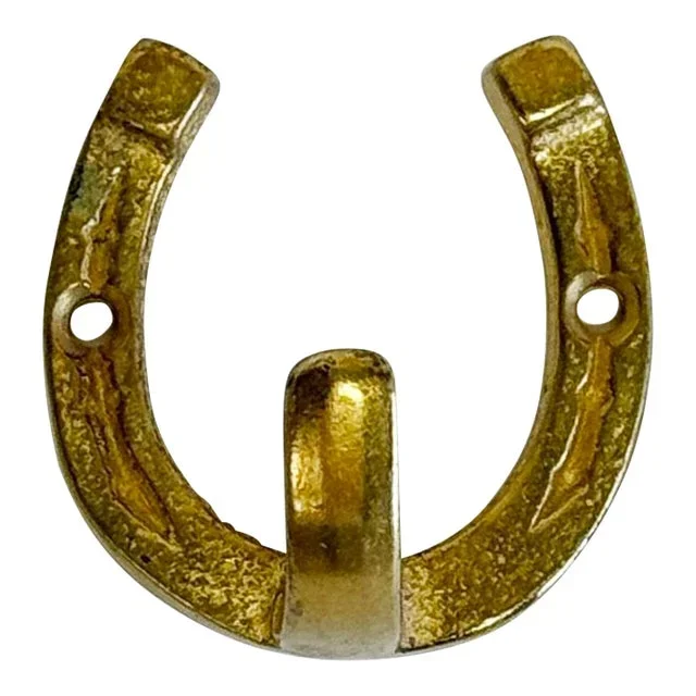 Vintage Brass Horseshoe Wall Hook
