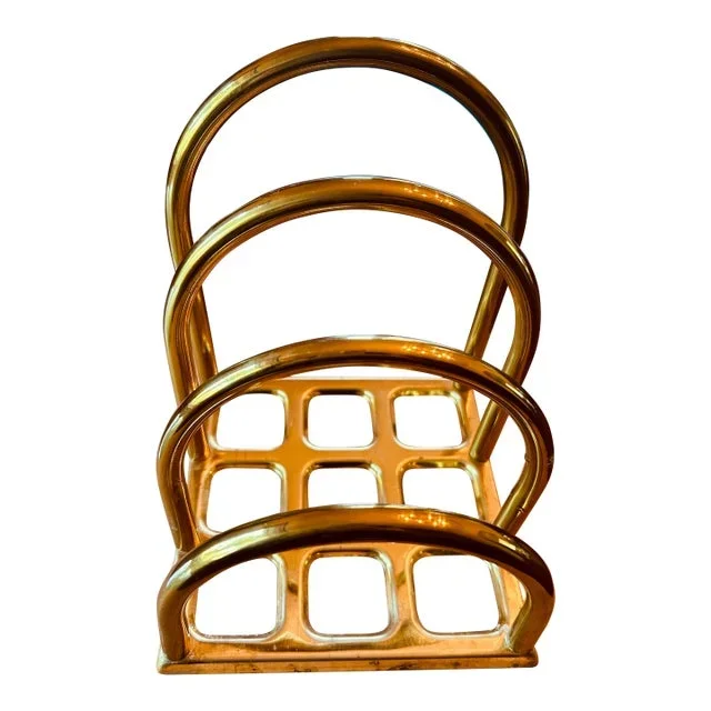 Vintage Brass Tiered Letter Holder