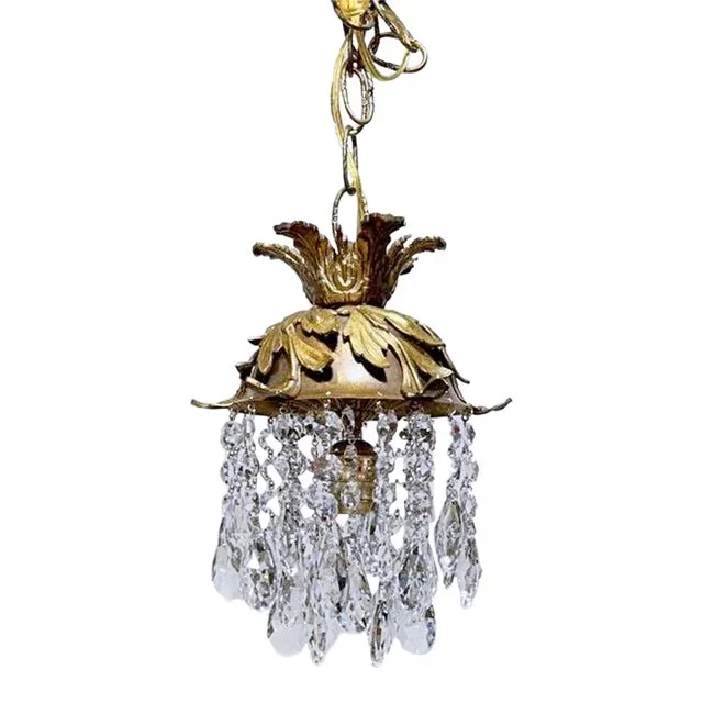 Vintage Brass Upside Down Layered Cake Chandelier