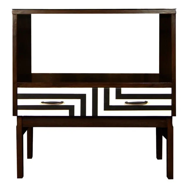 Vintage Cabinet with Op Art Drawer, 1970s