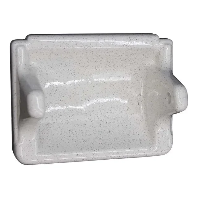 Vintage Ceramic Speckled White Toilet Paper Holder
