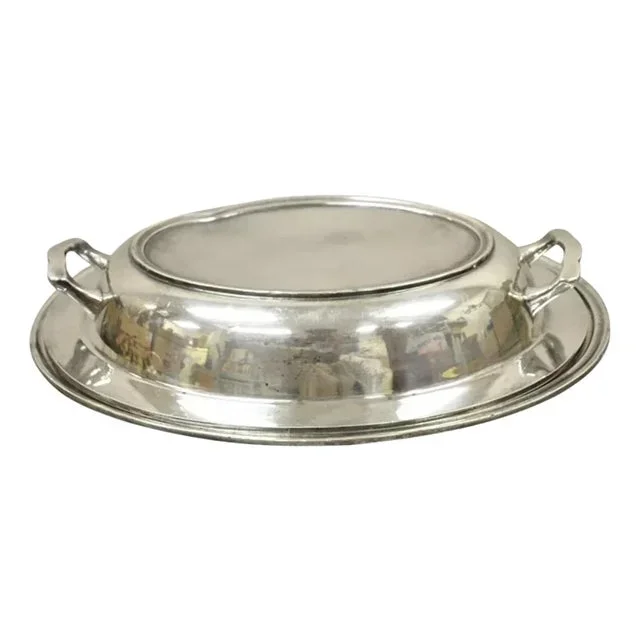 Vintage Cheshire s.p.c. 846 Silver Plated Covered Vegetable Serving Dish