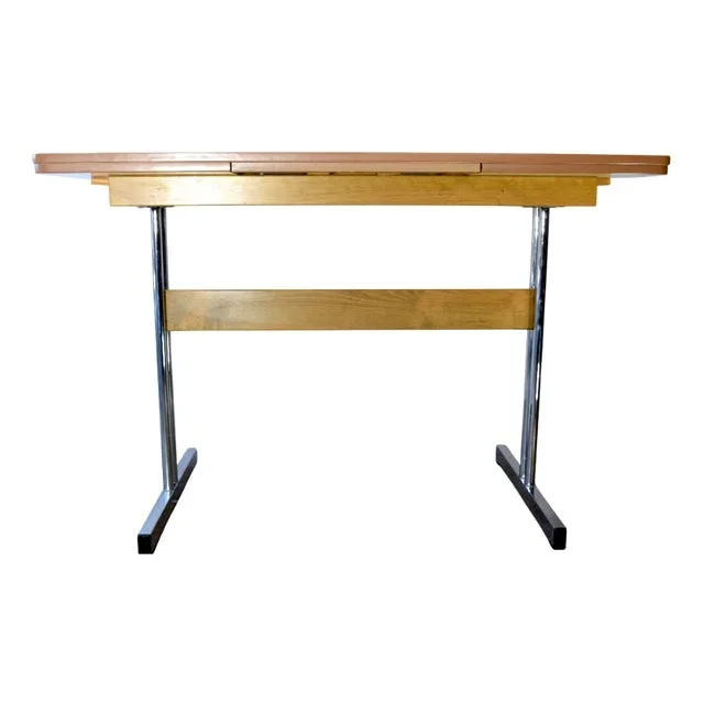 Vintage Chrome Extendable Dining Table, 1970s