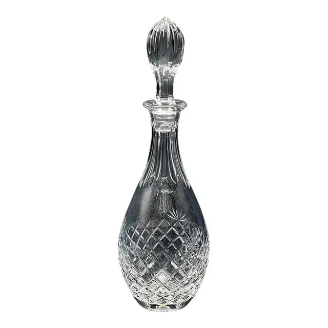 Vintage Claret Decanter, English, Pineapple Cut Glass, Wine Vessel, Circa 1970