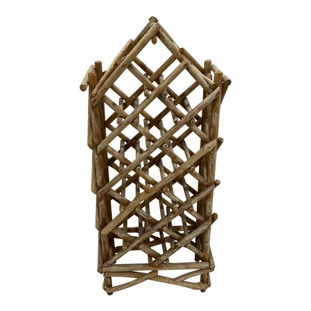 Vintage Coastal Drift Wood Wine Rack
