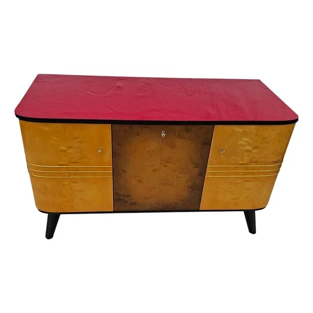 Vintage Commode with Side Doors and Tilting Door, 1950s
