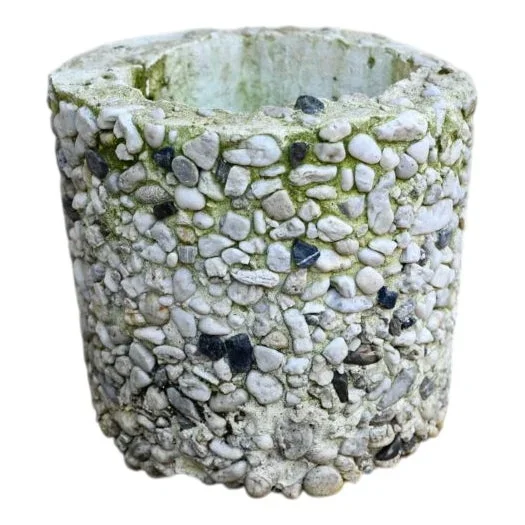 Vintage Concrete Flower Pot