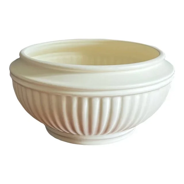Vintage Cream Fluted Haeger Planter