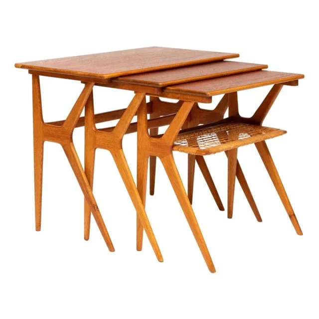 Vintage Danish Mid-Century Teak Nesting Tables