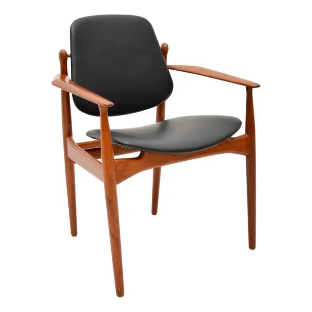 Vintage Danish Teak and Leather Armchair by Arne Vodder, 1960 from France & Søn / France & Daverkosen