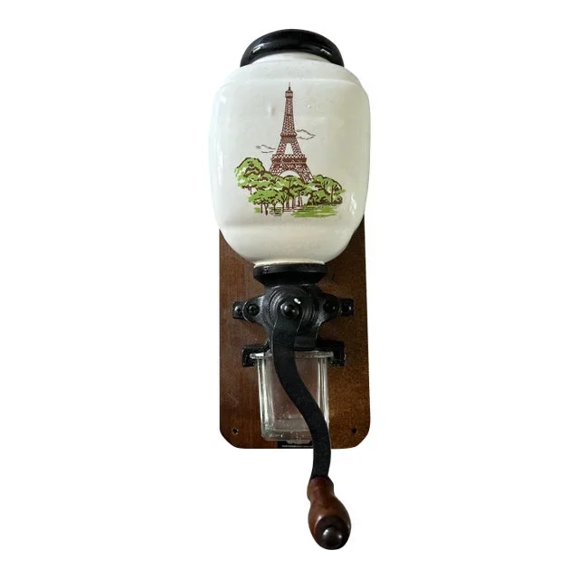 Vintage Eiffel Tower Wall Mounted Coffee Grinder