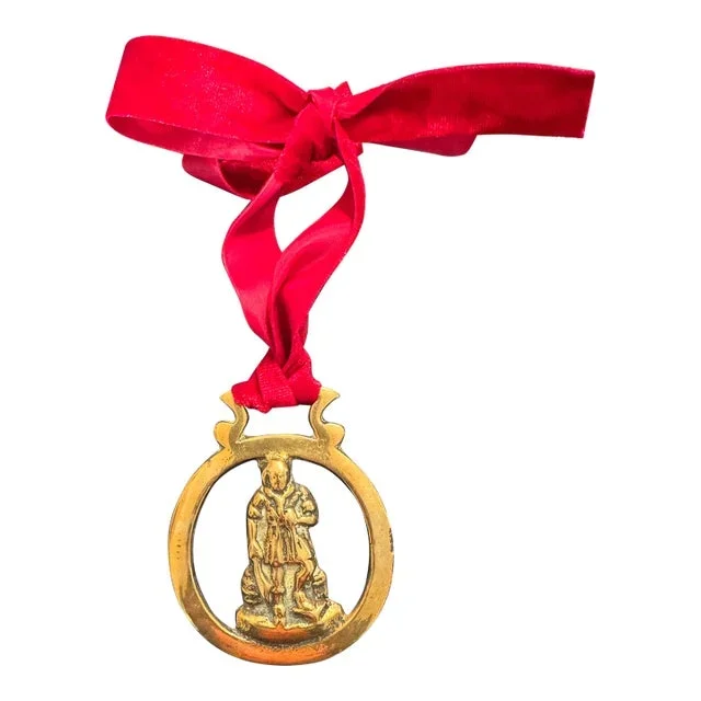 Vintage English Horse Brass Ornament
