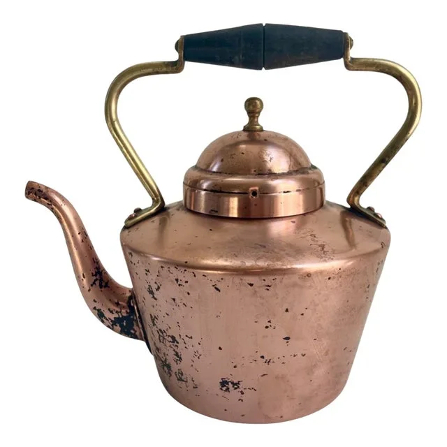 Vintage European Copper Tea Pot