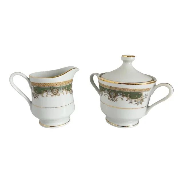 Vintage Everbrite Alberta Cream & Sugar Set, Made in Japan
