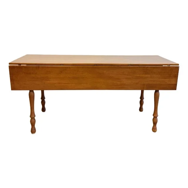 Vintage Farmhouse Style Drop Leaf Harvest Table