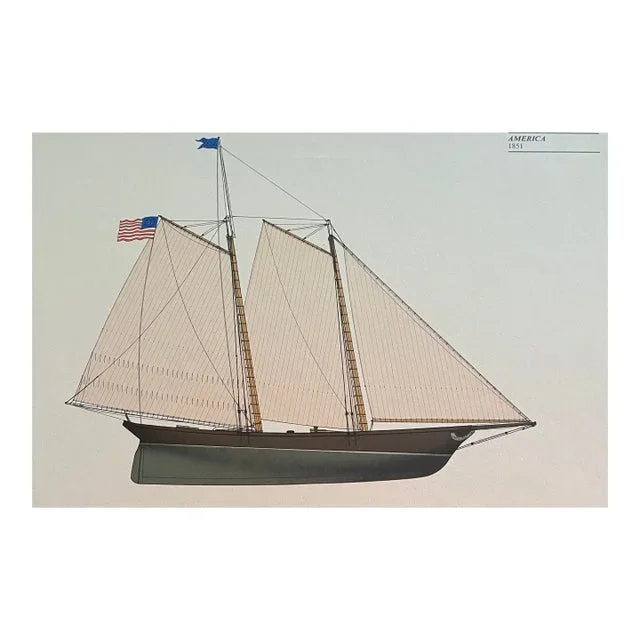 Vintage First Edition Chromolithograph , America
