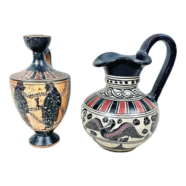 Vintage Greek Vases-A Pair