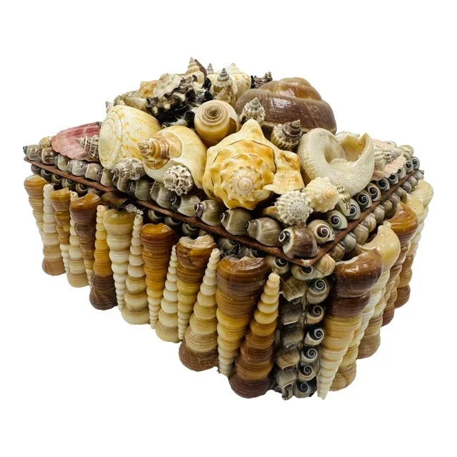 Vintage Hand Crafted Shell Box