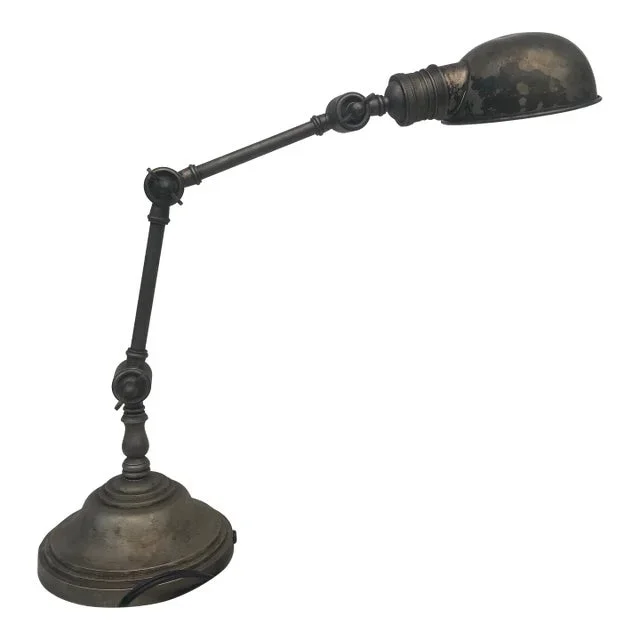 Vintage Heavy Duty Metal Articulating Desk Lamp