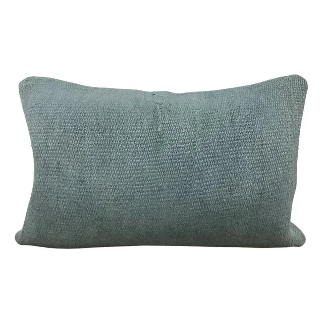 Vintage Hemp Cushion Cover in Blue, 1950