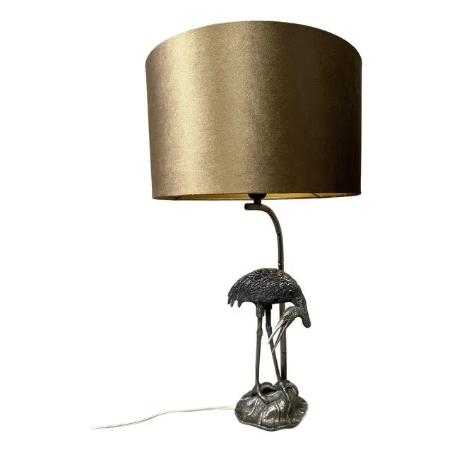 Vintage Heron Table Lamp from Valenti