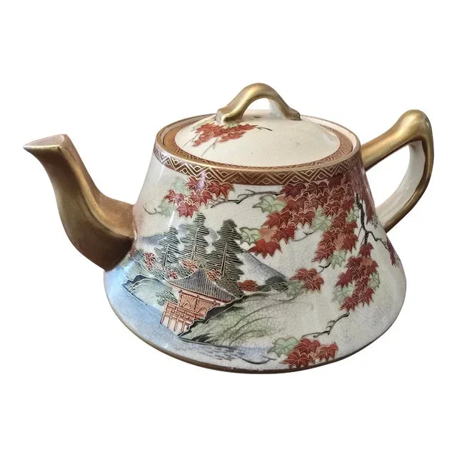 Vintage Hollywood Glamour Regency Signed Teapot