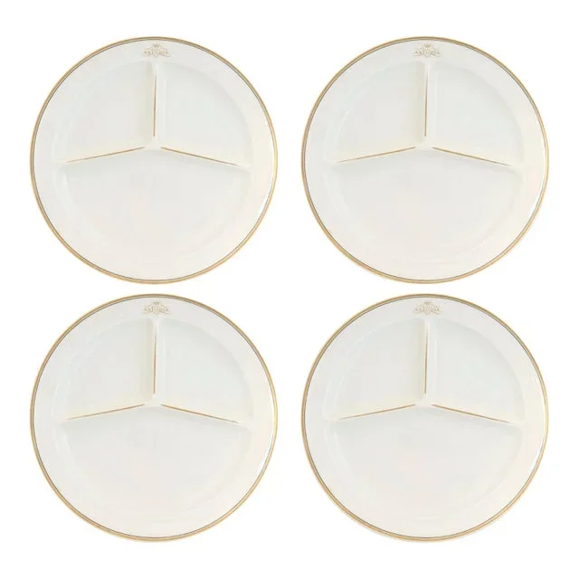 Vintage Hotel Astoria Divided Dinner Plates- Set of 4